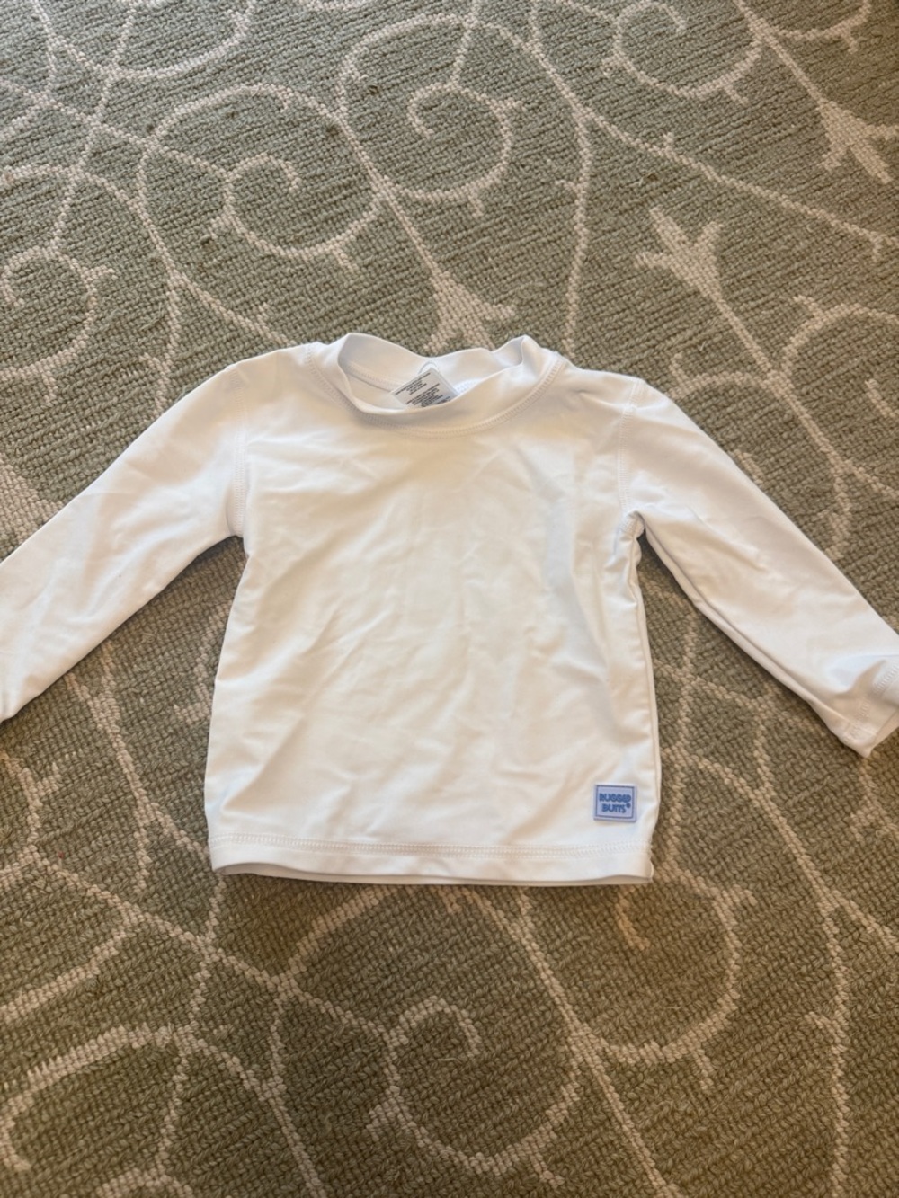 Rugged Butts White Rashguard 6-12 Months